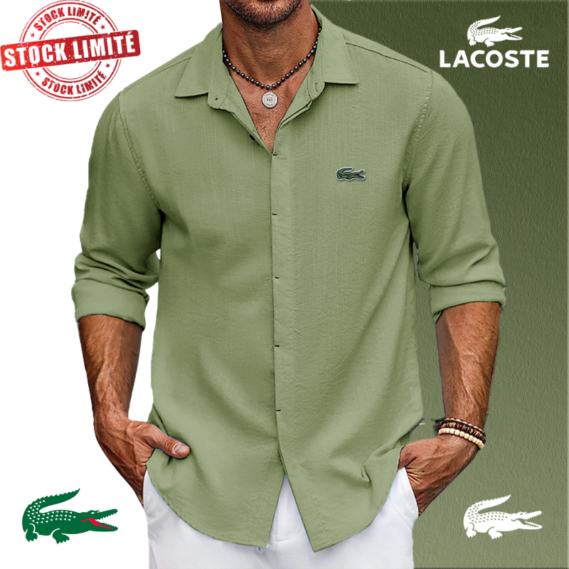 Chemise Lacoste Homme Oversize Extensible