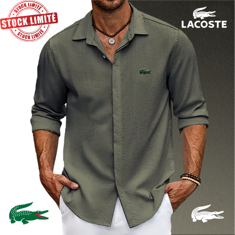 Chemise Lacoste Homme Oversize Extensible